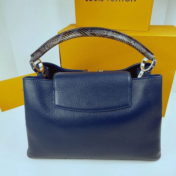 Louis Vuitton Taurillon Python Capucines BB Indingo Bag - Picture 13 of 16